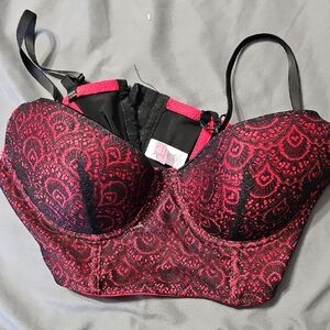 Jezebel Black and Red Lace Bra
